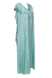 Current Boutique-Zadig & Voltaire - Mint Green Leopard Print Silk Maxi Dress Sz M