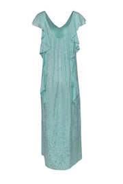 Current Boutique-Zadig & Voltaire - Mint Green Leopard Print Silk Maxi Dress Sz M