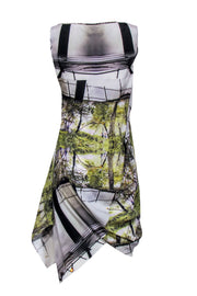 Current Boutique-Zero & Maria Cornejo - Sidewalk Park Print Sleeveless Silk Dress Sz 4