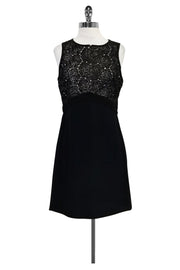 Current Boutique-A.L.C. - Black & Navy Rose Lace Dress Sz 10