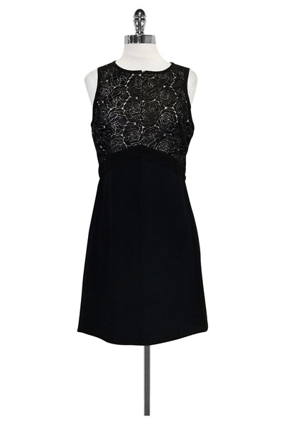 Current Boutique-A.L.C. - Black & Navy Rose Lace Dress Sz 10