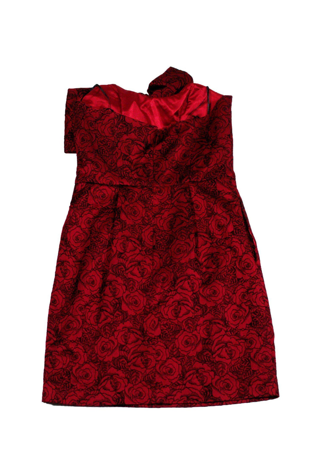 abs red dress ABS Allen Schwartz Coral Gown. Size 4 , Waist: 28