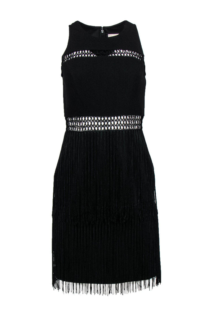 aidan mattox fringe cocktail dress Aidan Mattox Cocktail Dress Blue Embellished