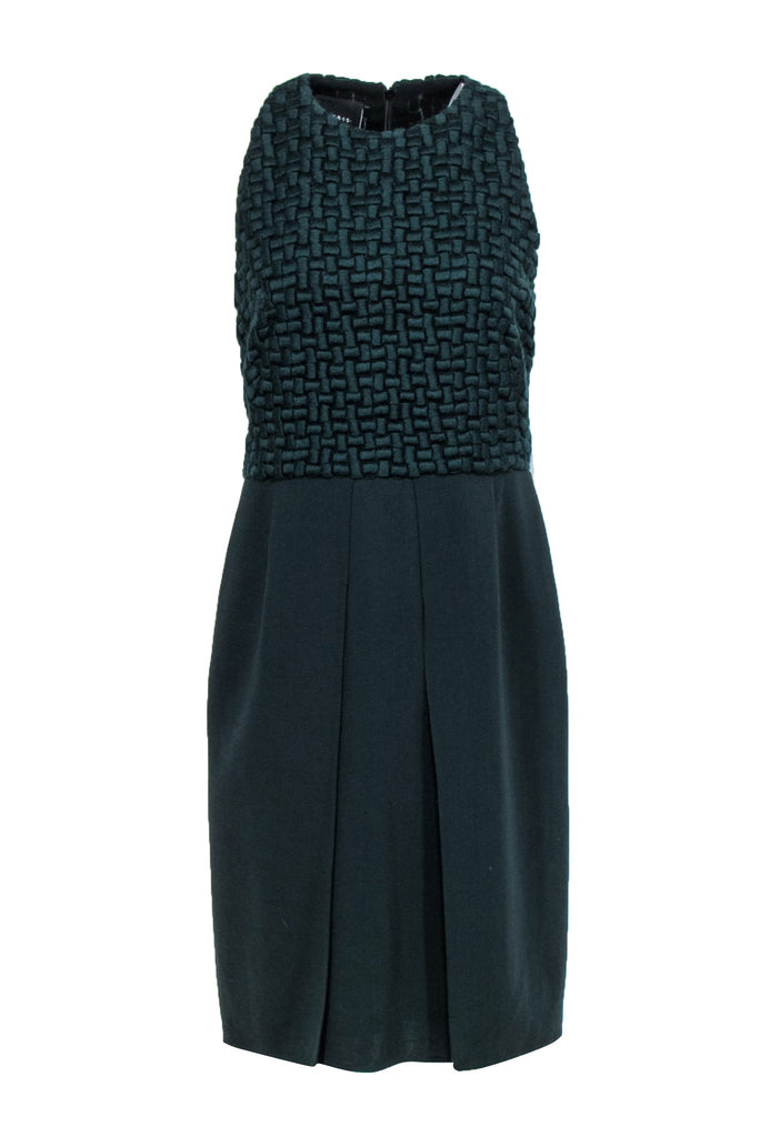 green emerald velvet dress Emerald Green Wool Midi Dress – Handmade Winter Vintage main image 0