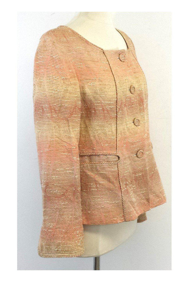 Current Boutique-Albert Nipon - Pink & Tan Jacket Sz 10