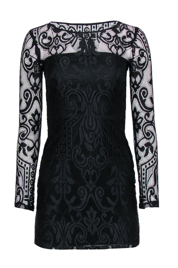 Alexis - Black Lace Long Sleeve Sheath Dress Sz 0 Alexis - Black Lace Long Sleeve Sheath Dress Sz 0