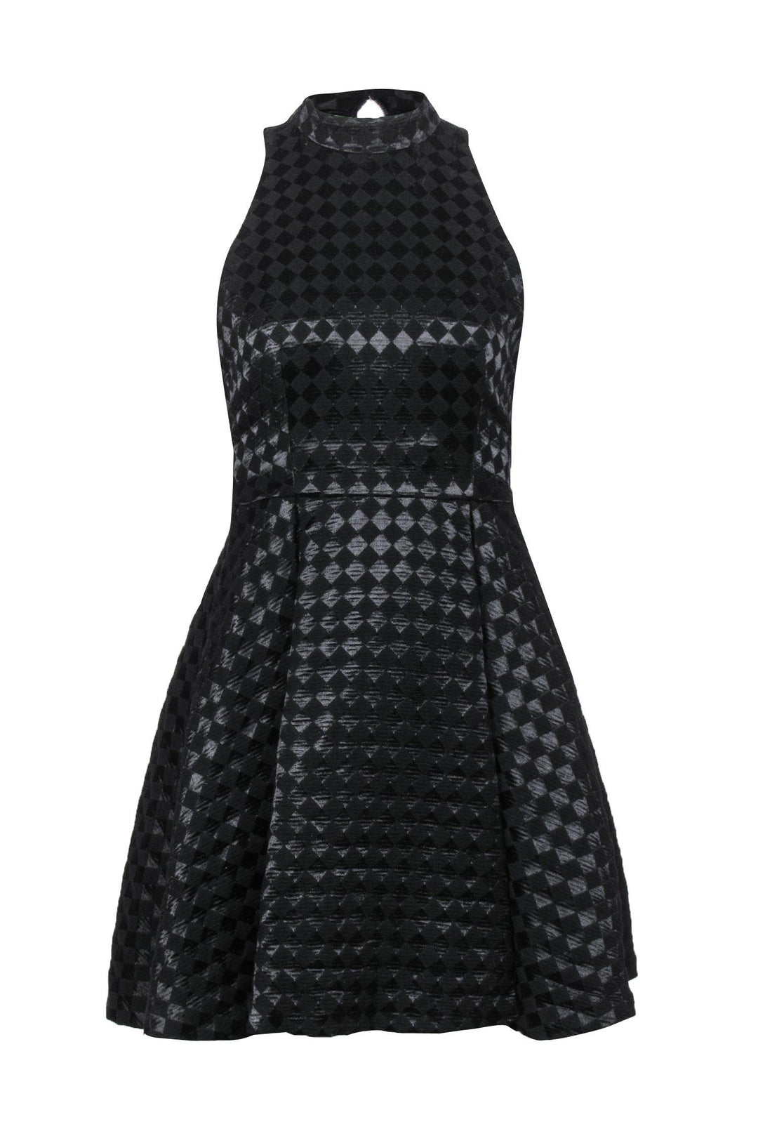 alice and olivia a line dress ZUMI A-LINE MINI DRESS in BLACK