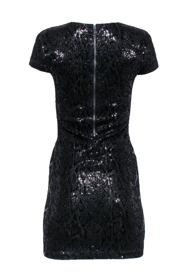 alice olivia black sequin dress Alice+Olivia Black Sequin Mini Dress by Alice & Olivia