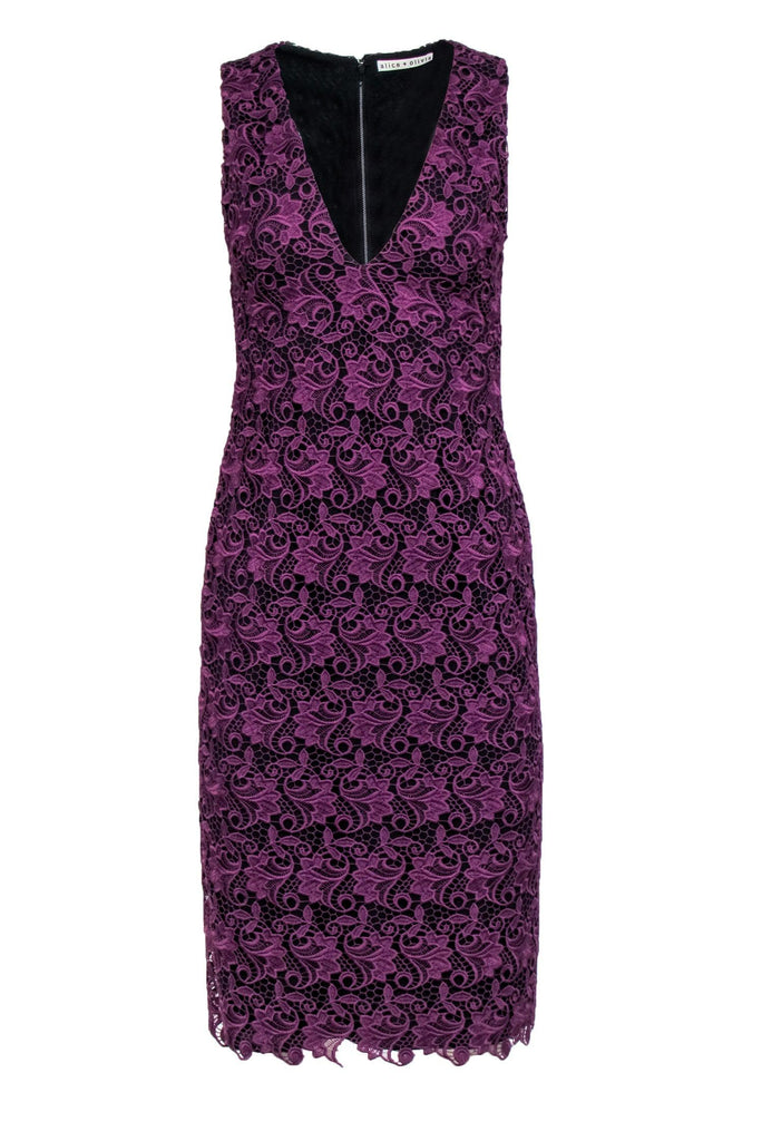 alice olivia purple dress & 94% polyester6% elastane Pay With:320 Qs (Silkroll Fee: $8.00) Shoe Blue And Black returnable