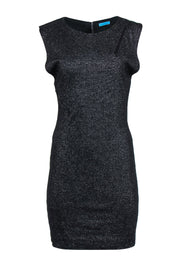 Alice & Olivia - Black & Silver Bodycon Dress w/ Exposed Zipper Detail Alice & Olivia - Black & Silver Bodycon Dress w/ Exposed Zipper Detail