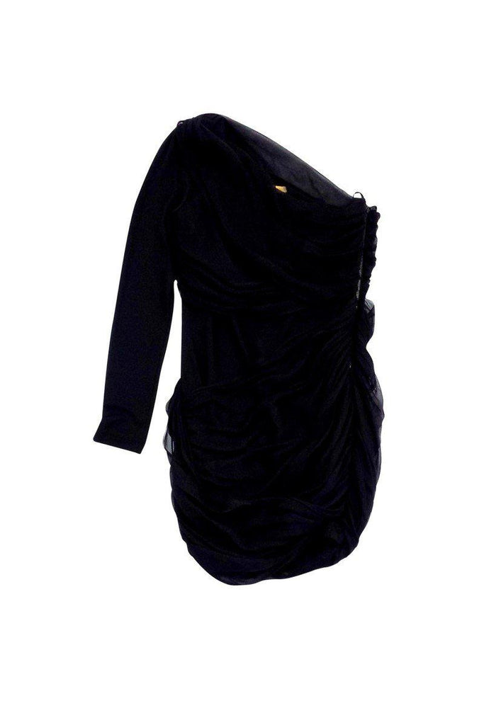 alice and olivia one shoulder drape dress ALICE + OLIVIA Anja one-shoulder draped crepe maxi dress