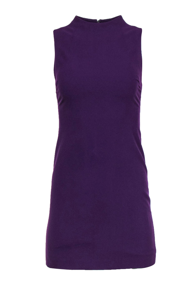 Alice & Olivia - Plum Purple Fitted Mini Sheath Dress Sz 0 Alice & Olivia - Plum Purple Fitted Mini Sheath Dress Sz 0