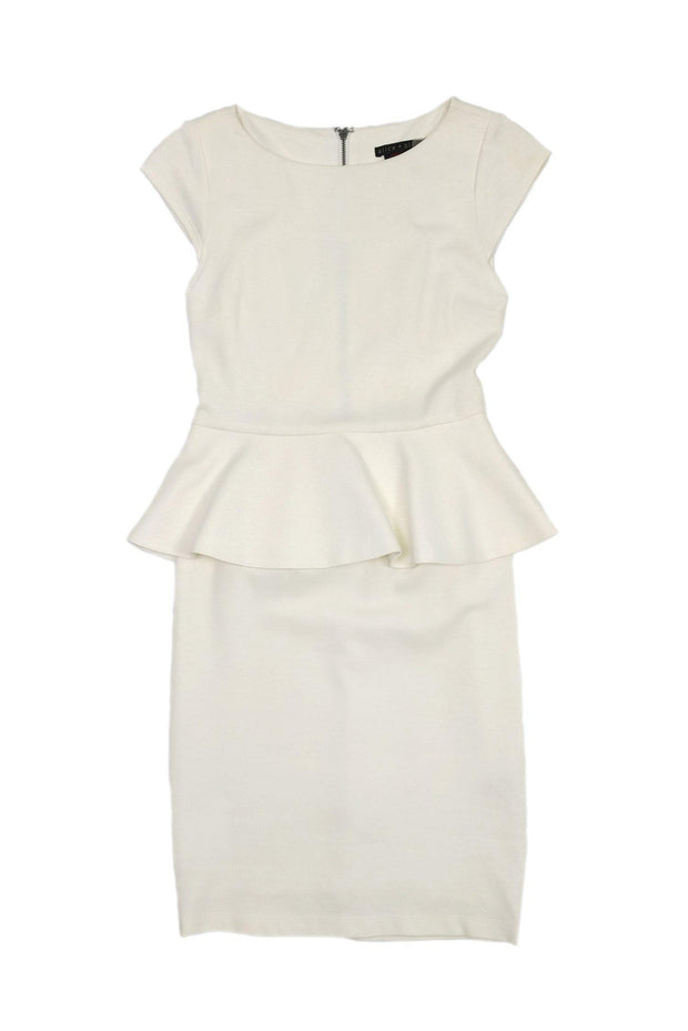 alice and olivia white peplum dress Alice + Olivia Women Moira Color Block White Black Peplum Dress 4 $515 NWOT