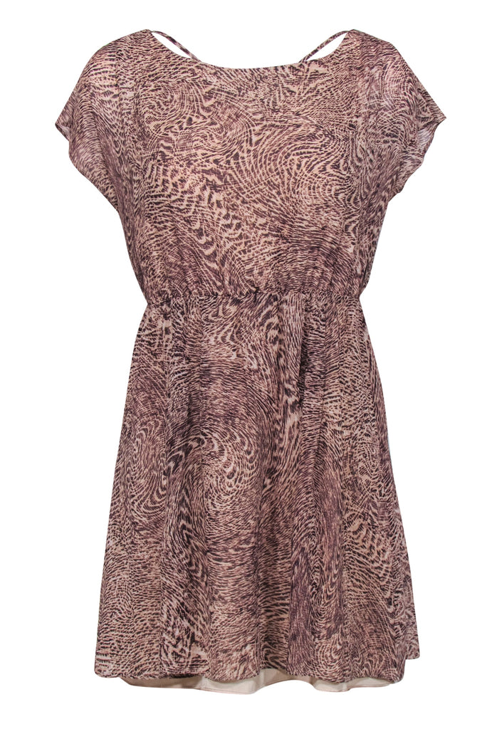 alice and olivia brown dress Alice & Olivia Brown Sequined Shift Dress Silk Size XS