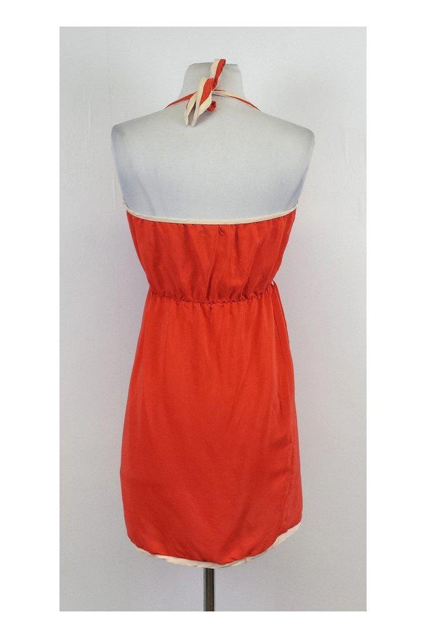 amanda uprichard orange dress Lyra Midi Dress in Serrano