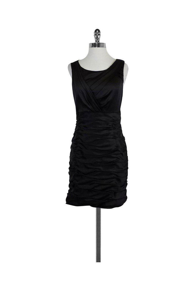 andrew marc black dress Crew Neck Knee-Length Dress