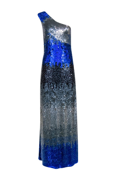Antik Batik - Blue & Silver Ombre Sequin Gown Sz S Antik Batik - Blue & Silver Ombre Sequin Gown Sz S