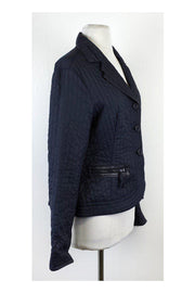 Current Boutique-Armani Collezioni - Navy Quilted Nylon Jacket Sz 8
