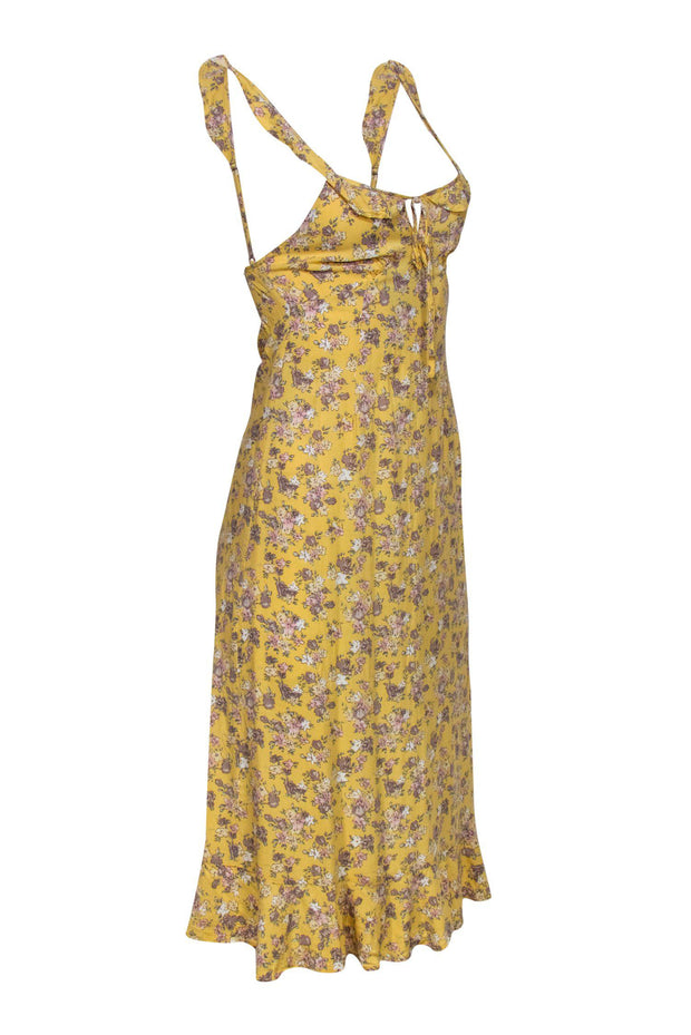 Auguste - Light Yellow Floral Print Sleeveless Midi Dress Sz 2 Auguste - Light Yellow Floral Print Sleeveless Midi Dress Sz 2