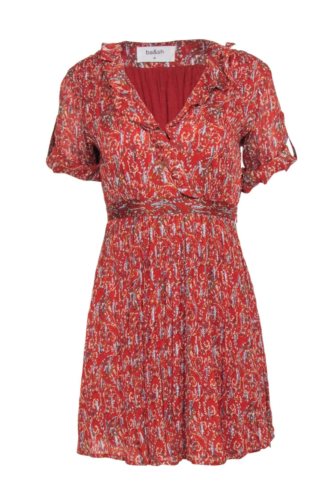 ba&sh red dress Ba&Sh Chassy Midi Dress