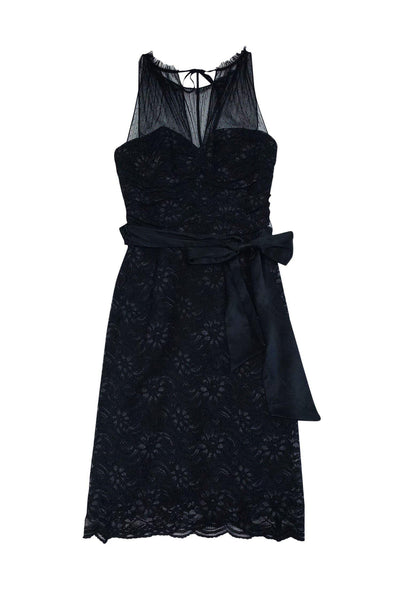 bcbg black lace cocktail dress $398 NWT BCBG MaxAzria Black Lace Organza Dress sz XS (4-6)