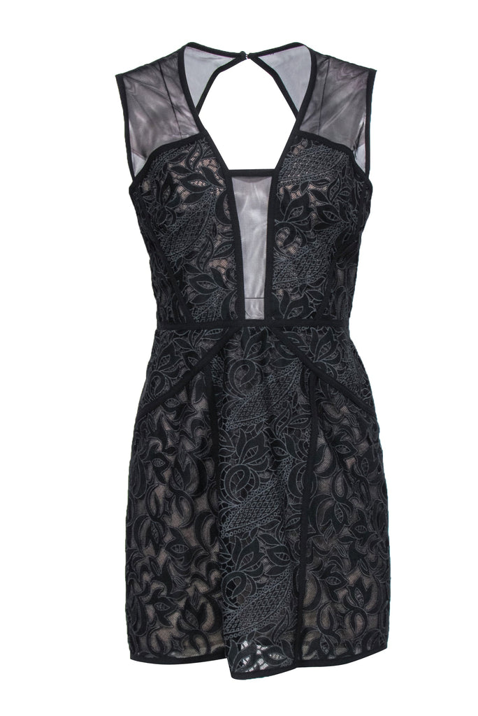 bcbg lace mini dress Strapless Lace Inset Dress