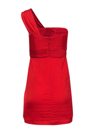 bcbg red one shoulder dress Midi Dresses Bcbg Red One Shoulder Dress One Shoulder Mini Dress BCBGMAXAZRIA