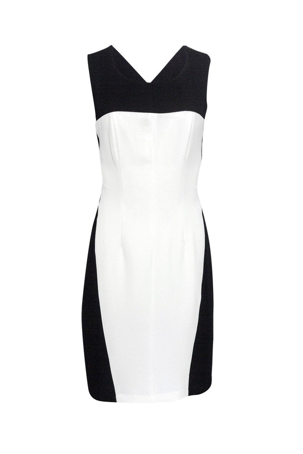 BCBG Max Azria - Black & White Lia Crisscross Dress Sz 8 BCBG Max Azria - Black & White Lia Crisscross Dress Sz 8