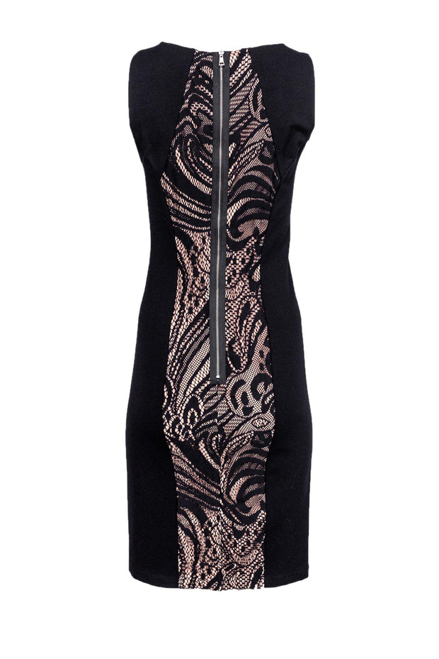 BCBG Max Azria - Black Lace Front Bodycon Dress Sz M BCBG Max Azria - Black Lace Front Bodycon Dress Sz M
