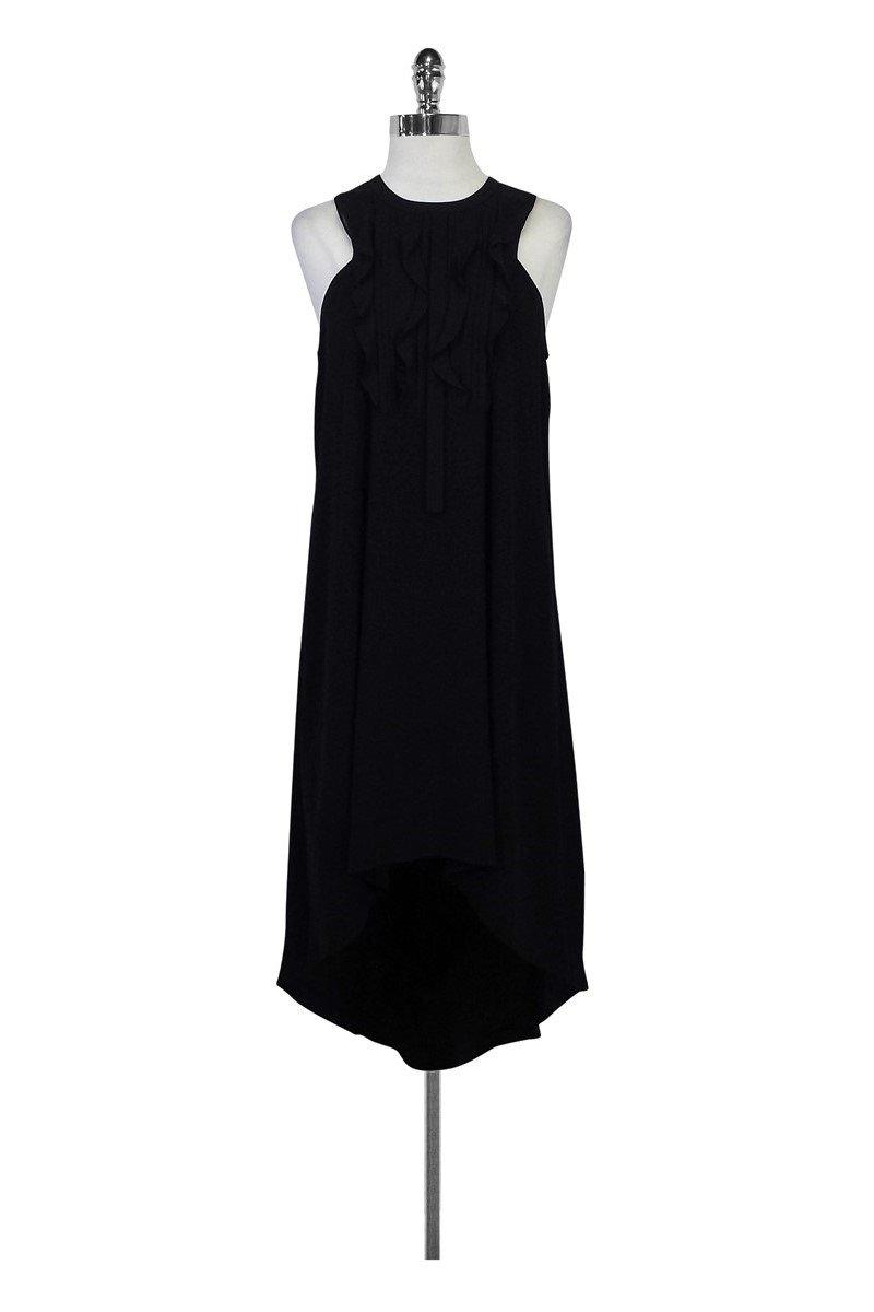 BCBG Max Azria - Black Sleeveless Dress w/ Ruffles Sz XS | Current Boutique BCBG Max Azria - Black Sleeveless Dress w/ Ruffles Sz XS | Current Boutique