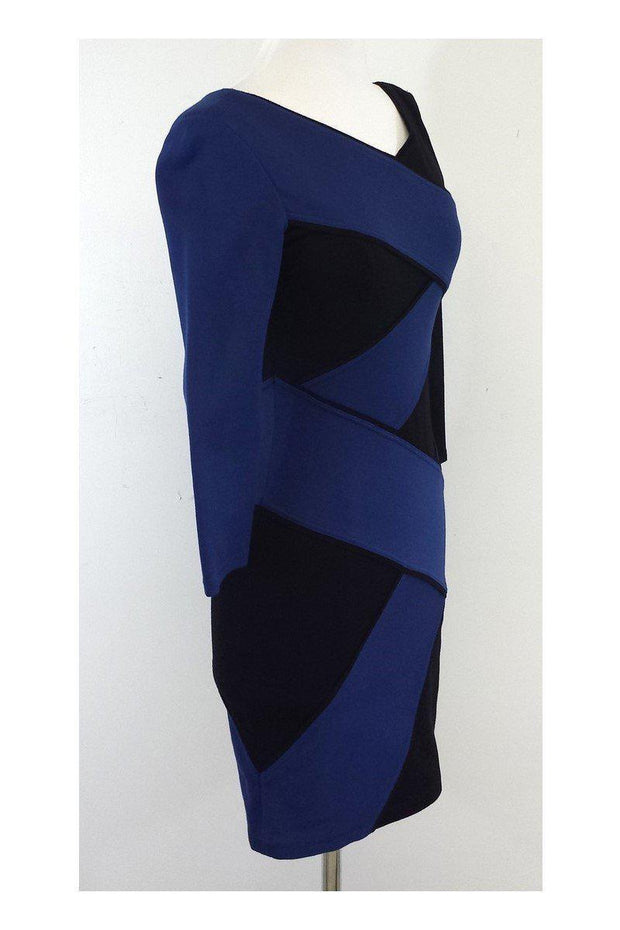 Current Boutique-BCBG - Blue & Black Bodycon Dress Sz XS