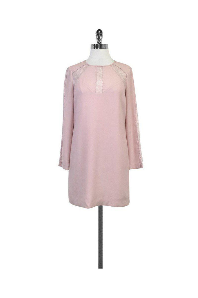 BCBG - Blush Lace Shift Long Sleeve Dress Sz XXS BCBG - Blush Lace Shift Long Sleeve Dress Sz XXS