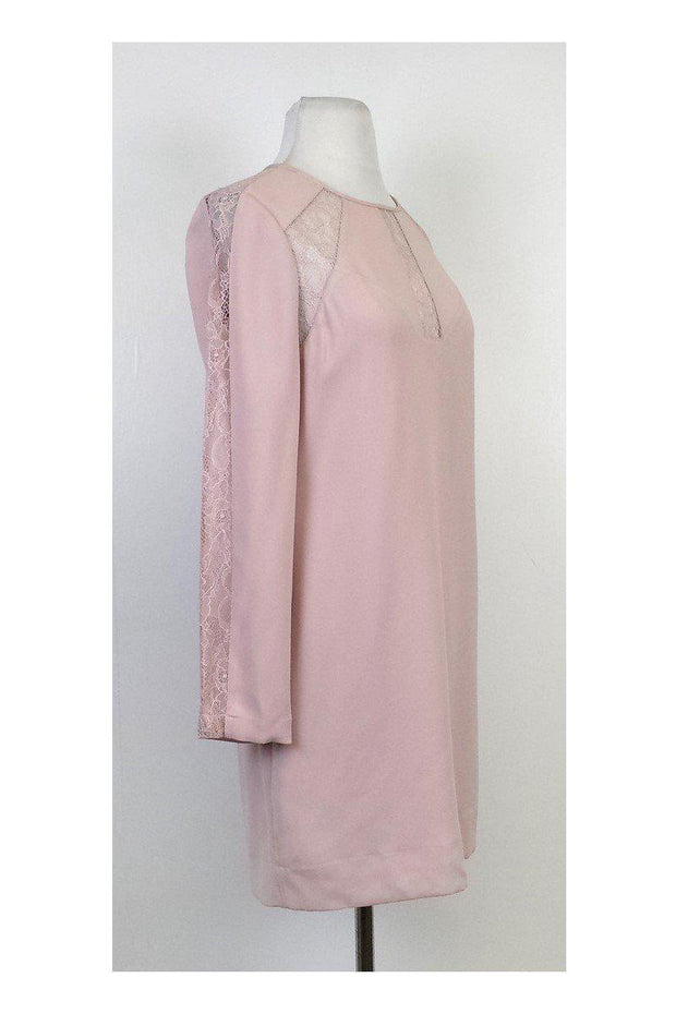 BCBG - Blush Lace Shift Long Sleeve Dress Sz XXS BCBG - Blush Lace Shift Long Sleeve Dress Sz XXS