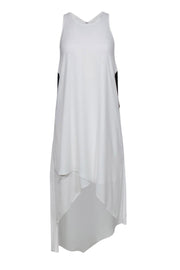 bcbgeneration white maxi dress BCBG MAXAZRIA White Silk Chiffon Gown 4 Wedding Bridal Grecian Column Maxi Dress