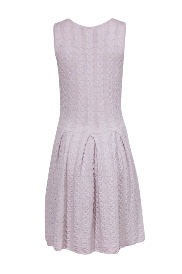 BCBG Max Azria - Grey Wool Cable Knit Fit and Flare Dress Sz M BCBG Max Azria - Grey Wool Cable Knit Fit and Flare Dress Sz M
