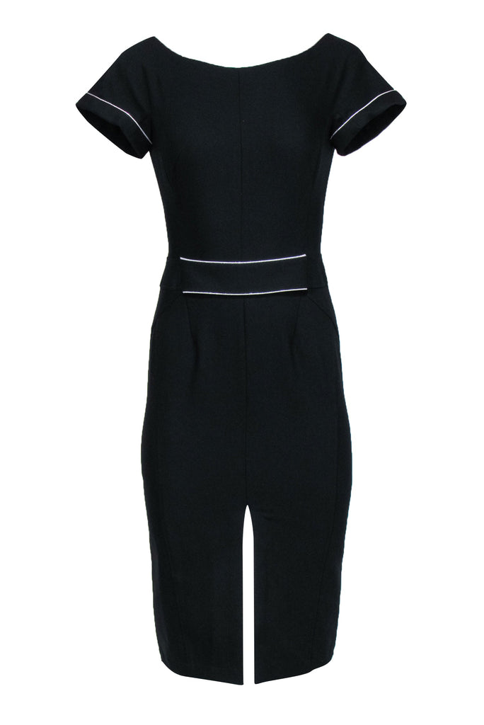 black dress with silver trim ASOS Design - Draped Mini Dress - Women - Polyester/Spandex - 6 US