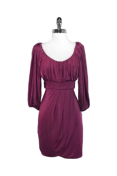 Current Boutique-Black Halo - Burgundy Empire Waist 3/4 Sleeve Dress Sz XS