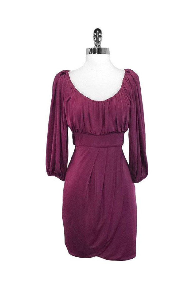 Current Boutique-Black Halo - Burgundy Empire Waist 3/4 Sleeve Dress Sz XS