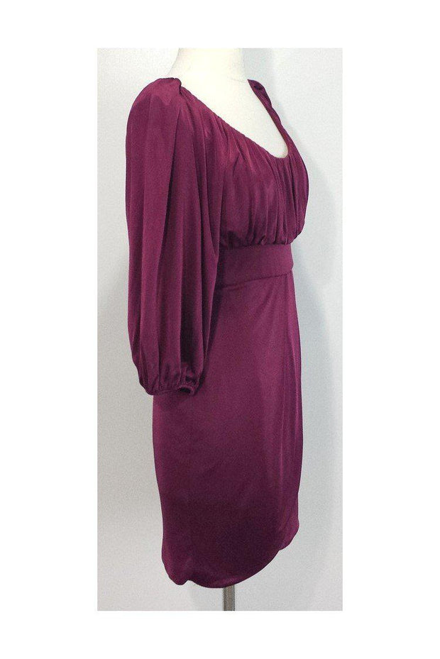 Current Boutique-Black Halo - Burgundy Empire Waist 3/4 Sleeve Dress Sz XS