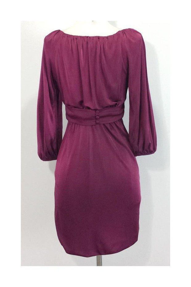 Current Boutique-Black Halo - Burgundy Empire Waist 3/4 Sleeve Dress Sz XS