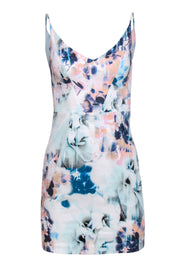Current Boutique-Black Halo - Blue and Pink Abstract Floral Print Mini Sundress Sz 2