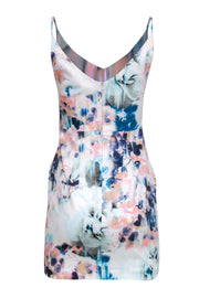 Current Boutique-Black Halo - Blue and Pink Abstract Floral Print Mini Sundress Sz 2