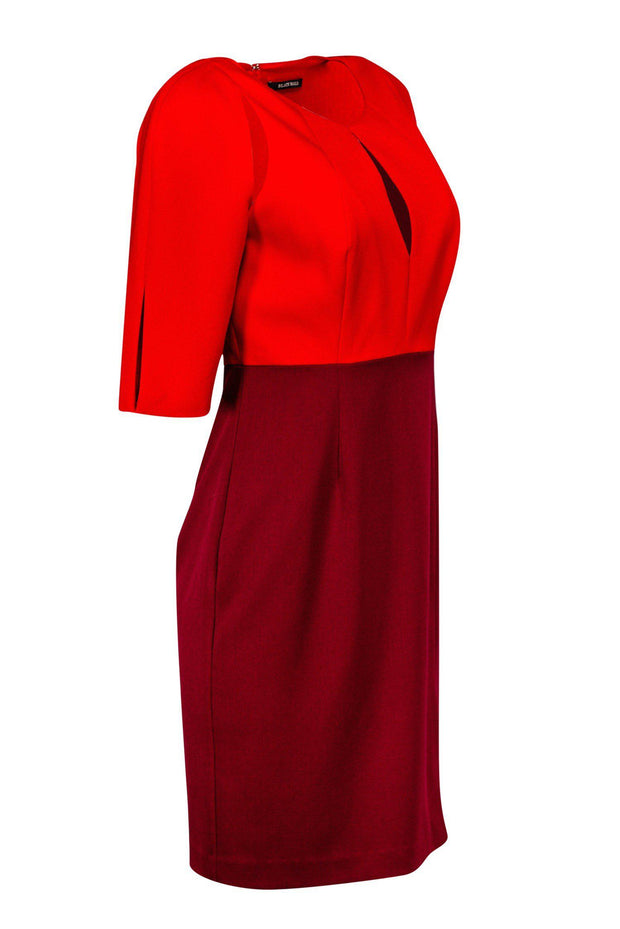 black halo dress red Black Halo Augustina Gown in Crimson