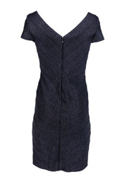 Current Boutique-Carmen Marc Valvo - Black Sparkle Bandage Midi Dress Sz S