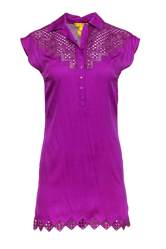open lace back dress Catherine Malandrino