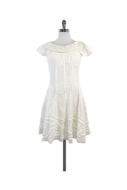 Current Boutique-Catherine Malandrino - White Cotton Dress Sz 8