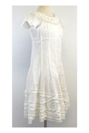 Current Boutique-Catherine Malandrino - White Cotton Dress Sz 8