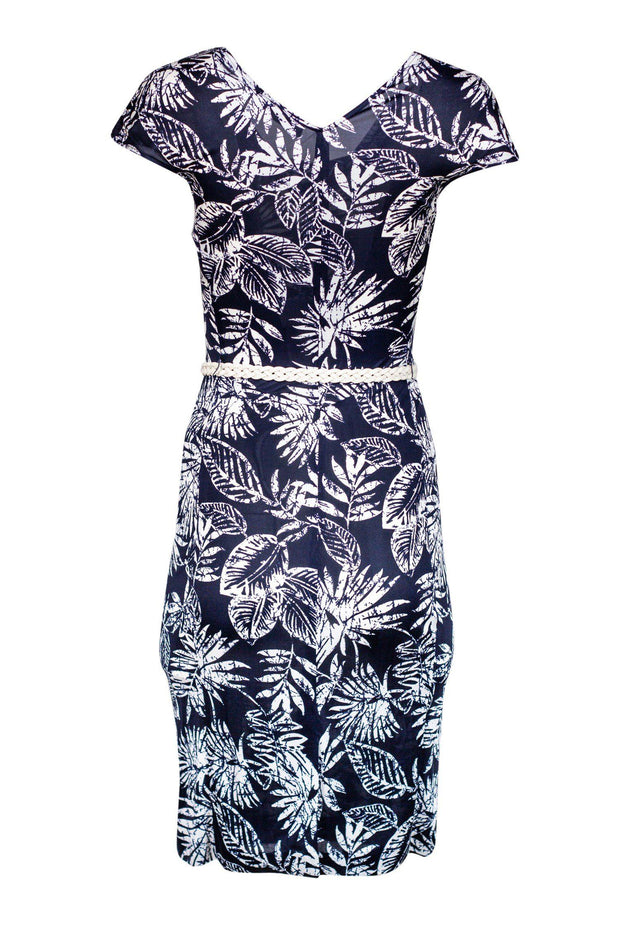 Christian Dior - Navy & White Floral Dress Sz 4 Christian Dior - Navy & White Floral Dress Sz 4