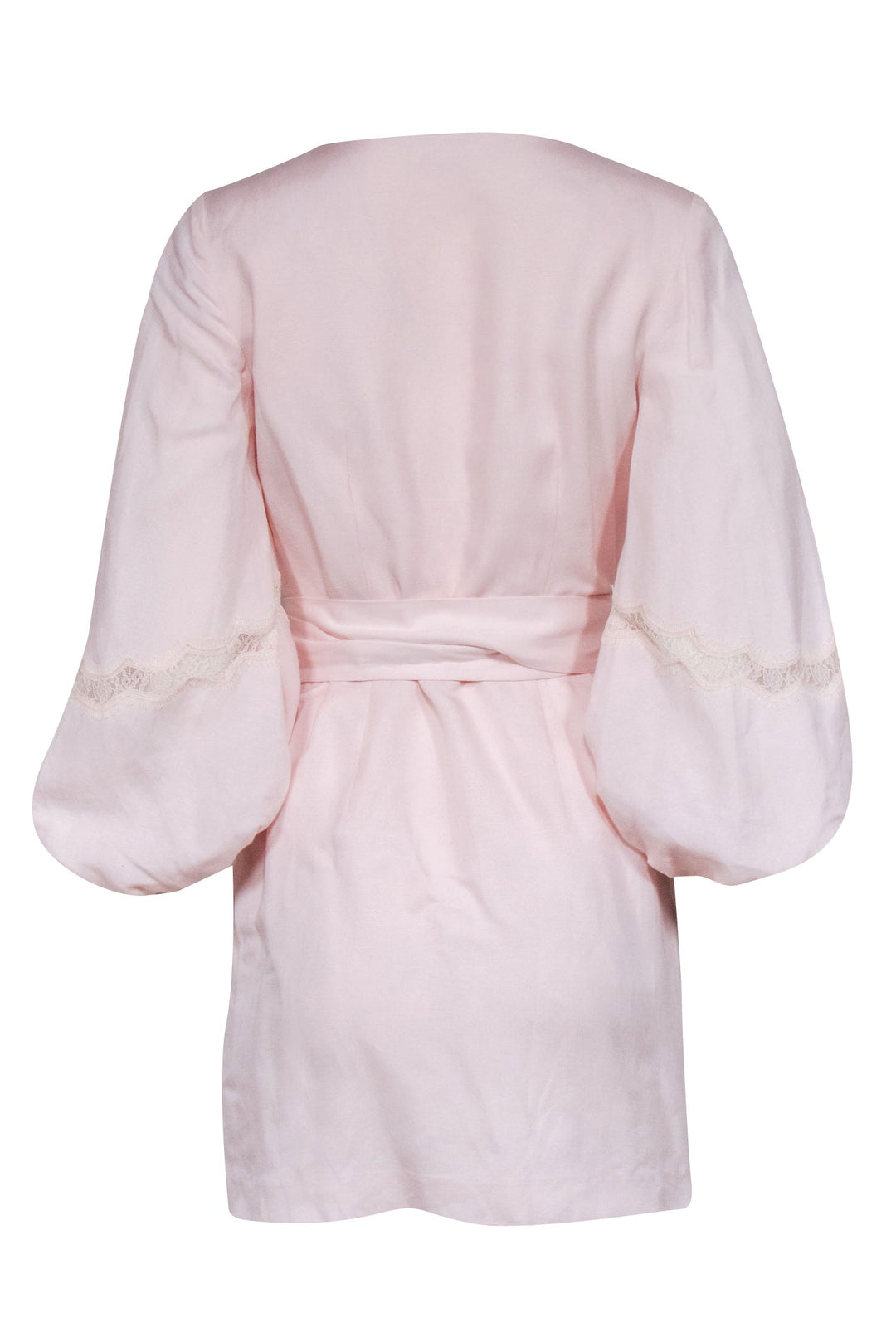 Club Monaco - Blush Pink Linen Blend Crop Sleeve Wrap Dress Sz 0 Club Monaco - Blush Pink Linen Blend Crop Sleeve Wrap Dress Sz 0