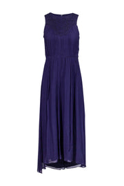 Current Boutique-Cynthia Rowley - Navy Maxi Dress w/ Rope Embroidery Sz 0